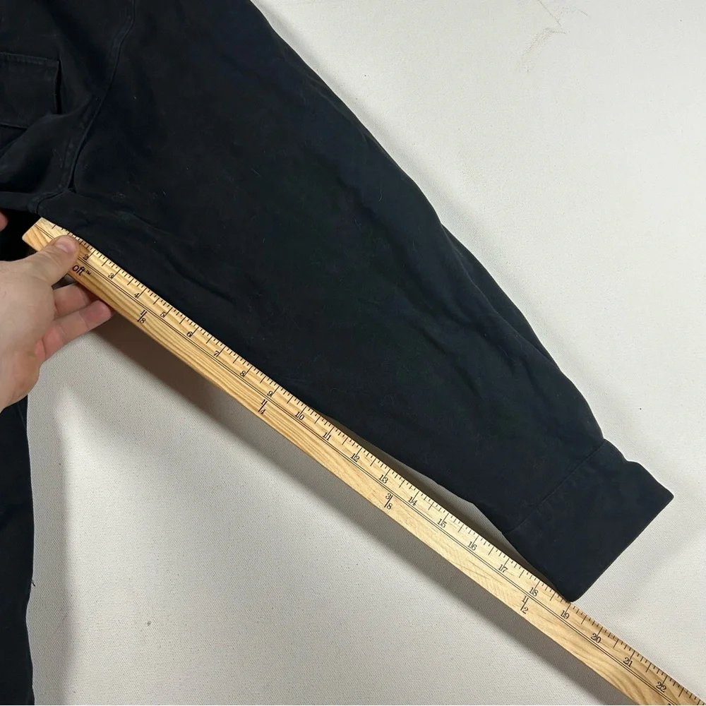 Vintage Levi Strauss Shacket Chamois Lumberjack Camping Shirt Black Mens XXL - Picture 9 of 10